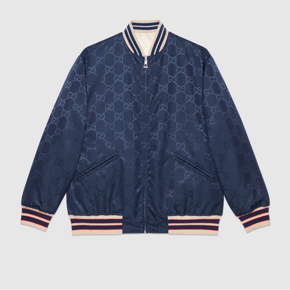 Gucci Nylon canvas reversible zip jacket Sz 50 - Picture 9 of 12